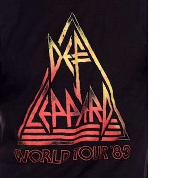 Def Leppard World Tour 83 metal rock Official T-Shirt XXL 2XL B&T NWT - Picture 2 of 2
